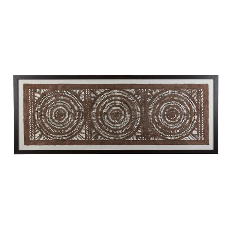 "Papel con Nudos" Framed Hand-Cut Paper Wall Art 30.75"x76.75" by Julio Laja Chichicaxtle