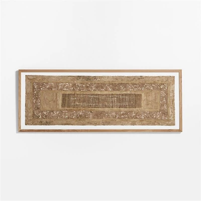 "Papeles" by Julio Laja Chichicaxtle 34.25"x81.75" in White Oak Frame Hand-Cut Paper Wall Art