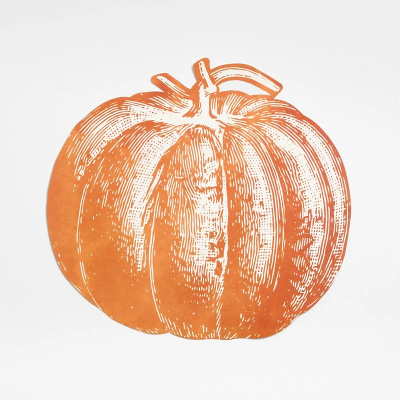 Paper Pumpkin Placemats, Set of 12