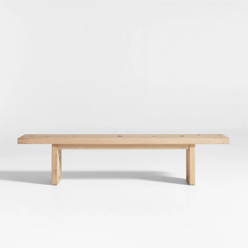 Papillon Oak Wood Dining Bench by Laura Kim