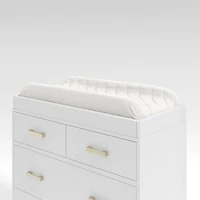 White Wood Baby Changing Table Topper