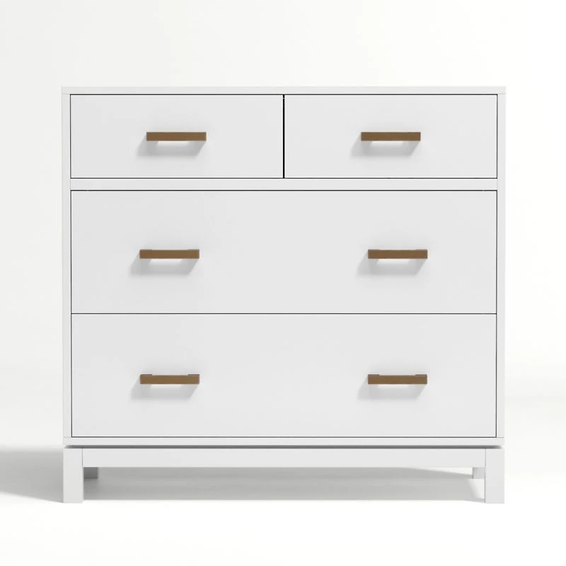 Parke 36" White Wood 4-Drawer Kids Dresser Chest