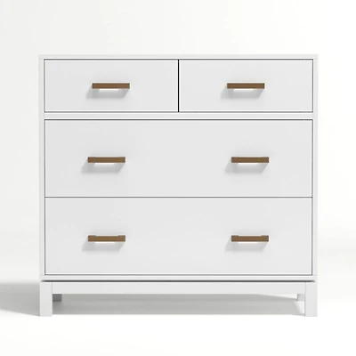 Parke 36" White Wood 4-Drawer Kids Dresser Chest