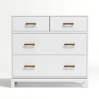 Parke 36" White Wood 4-Drawer Kids Dresser Chest