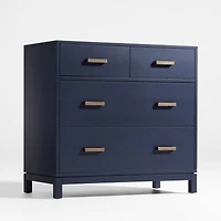 Parke 36" Navy Blue Wood 4-Drawer Kids Dresser Chest