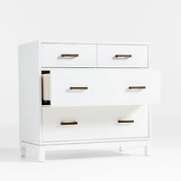 Parke 36" White Wood 4-Drawer Kids Dresser Chest