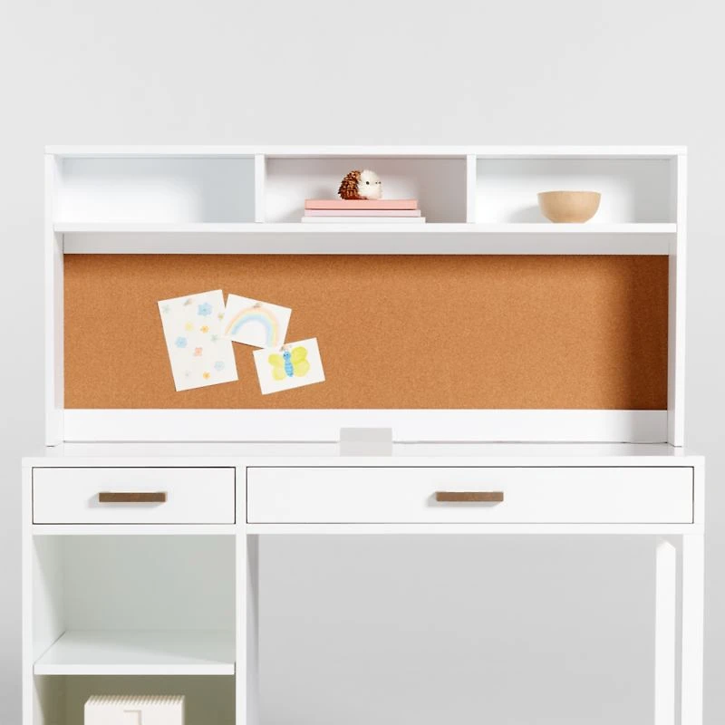 Parke White Wood Kids Desk Hutch