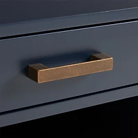 Parke Navy Blue Wood 2-Drawer Kids Desk