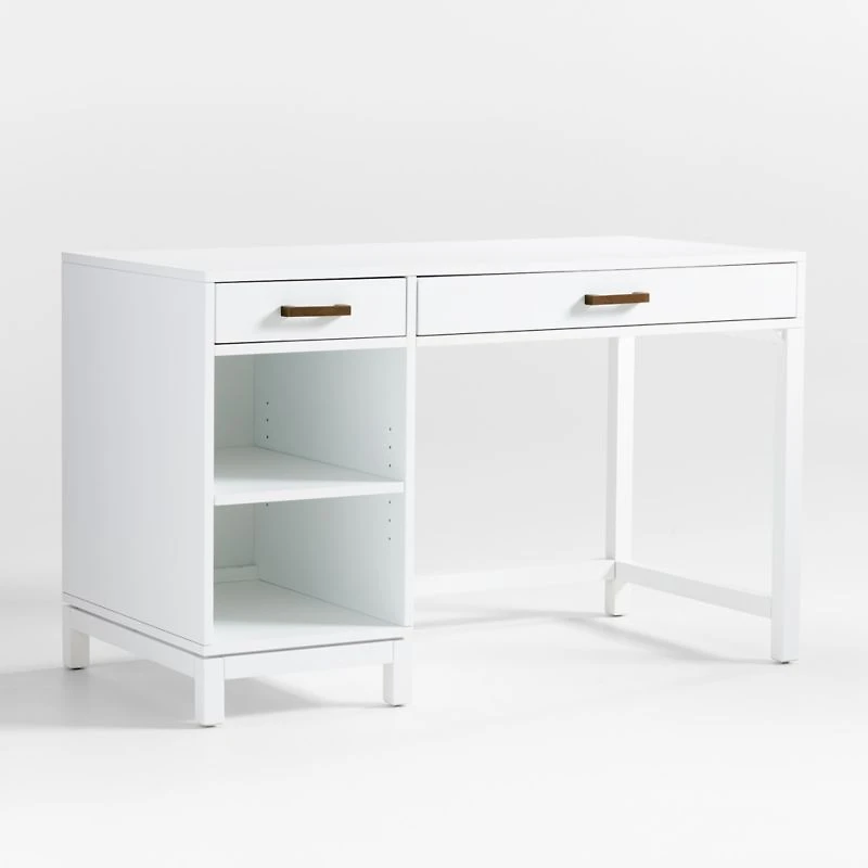 Parke White Wood Kids Desk Hutch