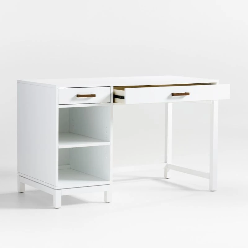 Parke White Wood Kids Desk Hutch