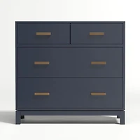 Parke 36" Navy Blue Wood 4-Drawer Kids Dresser Chest