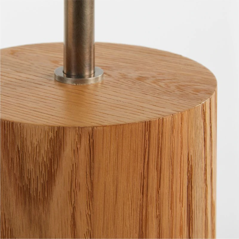 Shinola Parker Wood Table Lamp with Woven Canvas Shade