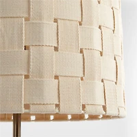 Shinola Parker Wood Table Lamp with Woven Canvas Shade