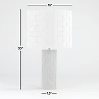 Shinola Parker Wood Table Lamp with Woven Canvas Shade