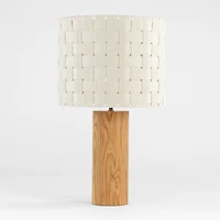 Shinola Parker Wood Table Lamp with Woven Canvas Shade