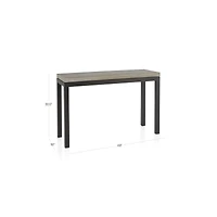 Parsons Concrete Top/Dark Steel Base 48x16 Console Table