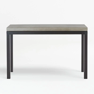 Parsons Concrete Top/Dark Steel Base 48x16 Console Table