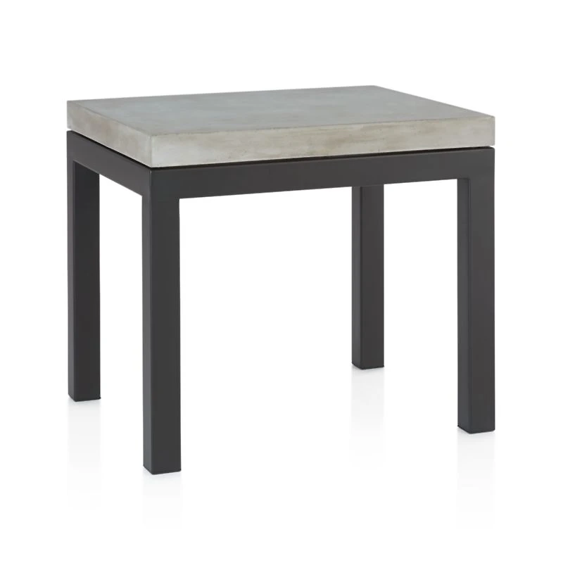 Parsons Concrete Top/Dark Steel Base 48x16 Console Table