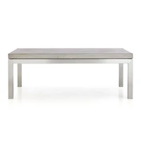 Parsons Concrete Top/ Stainless Steel Base 48x28 Small Rectangular Coffee Table