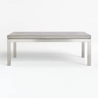 Parsons Concrete Top/ Stainless Steel Base 48x28 Small Rectangular Coffee Table