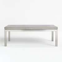 Parsons Concrete Top/ Stainless Steel Base 48x28 Small Rectangular Coffee Table