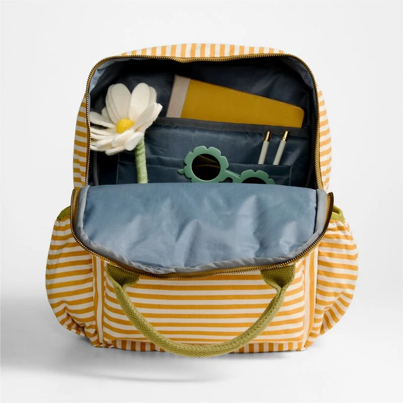 Pathfinder Large Gold Stripe Kids Cotton Backpack