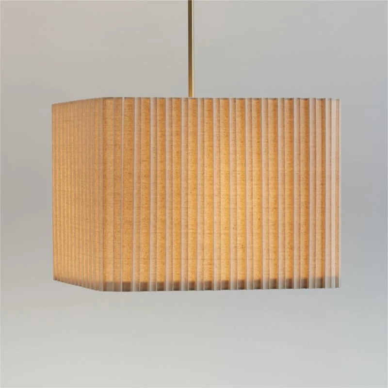 Patrice Ivory Linen Fabric Pendant Light