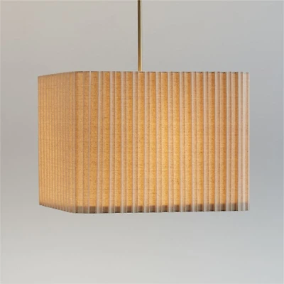 Patrice Ivory Linen Fabric Pendant Light