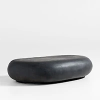 Pebble Charcoal Concrete 59" Oval Indoor/Outdoor Coffee Table by Leanne Ford
