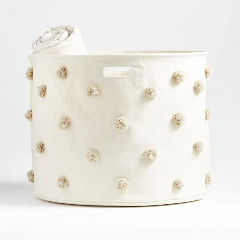 Pehr Gray Pom Pom Pint Bin