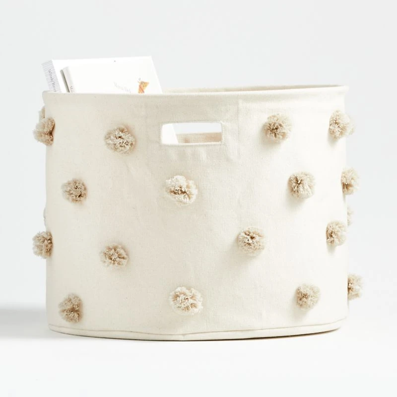 Pehr Gray Pom Pom Pint Bin