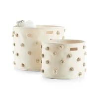 Pehr Gray Pom Pom Pint Bin