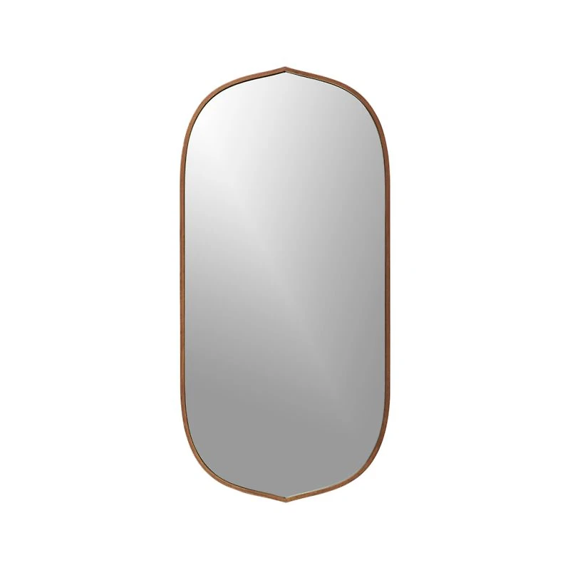 Penarth Walnut Oval Wall Mirror 50"x24"
