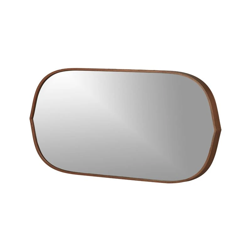 Penarth Walnut Oval Wall Mirror 50"x24"