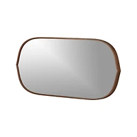Penarth Walnut Oval Wall Mirror 50"x24"