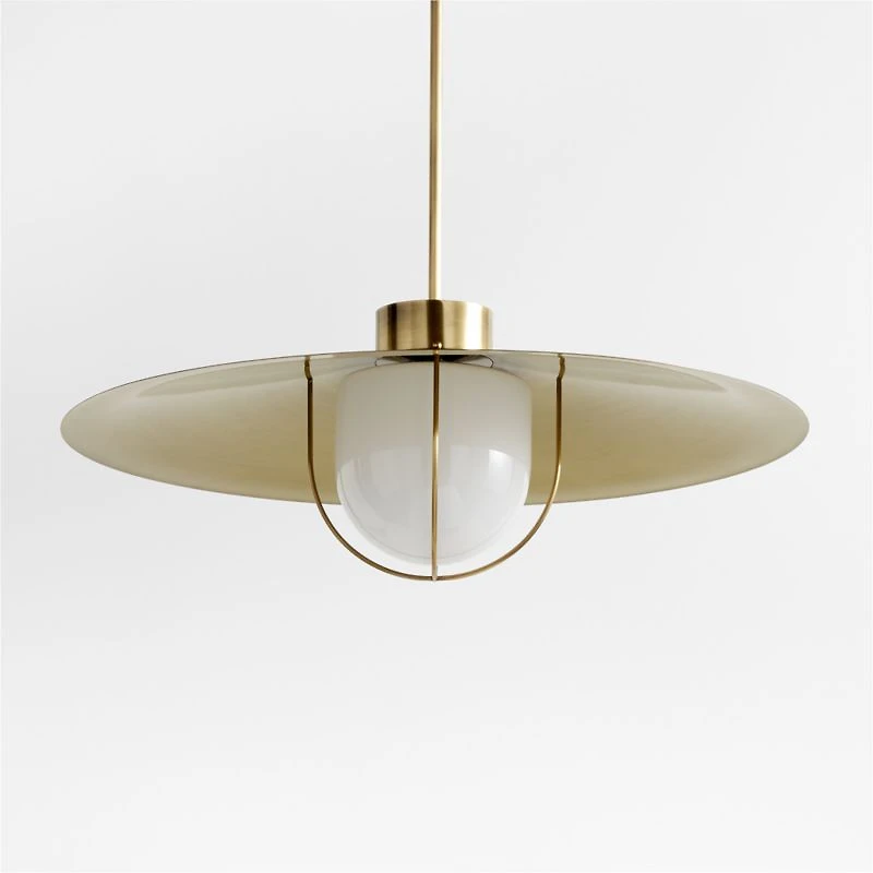 Penny Burnished Brass Pendant Light