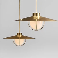Penny Burnished Brass Pendant Light