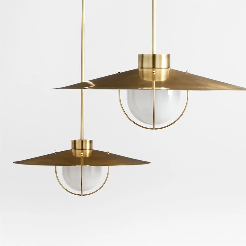 Penny Burnished Brass Pendant Light