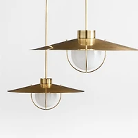 Penny Burnished Brass Pendant Light