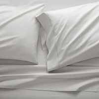 Favorite Organic Cotton Percale Dove Grey Full Bed Sheet Set