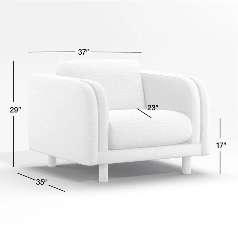 Pershing Curved Arm Chair