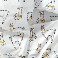 Peruvian Travel Organic Cotton Llama Kids Twin Sheet Set