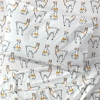 Peruvian Travel Organic Cotton Llama Kids Twin Sheet Set
