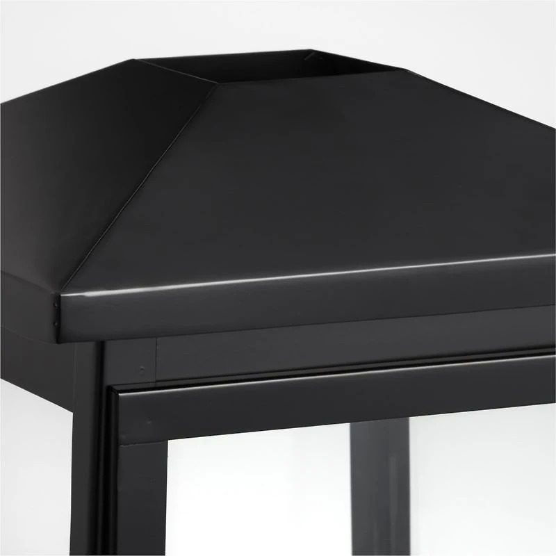 Petaluma Black Metal Outdoor Lantern 20"