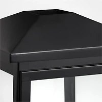 Petaluma Black Metal Outdoor Lantern 20"