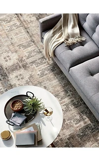 Elke White Marble and Brass Aluminum 35.5" Rectangular Coffee Table