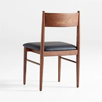 Petrie Barley Ash Black Leather Dining Chair