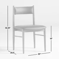 Petrie Barley Ash Black Leather Dining Chair