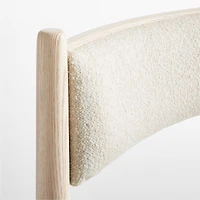 Petrie Bleached Ash Upholstered Counter Stool with Performance Fabric