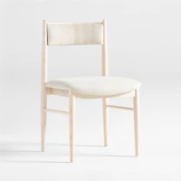 Petrie Bleached Ash Upholstered Dining Chair with Performance Fabric